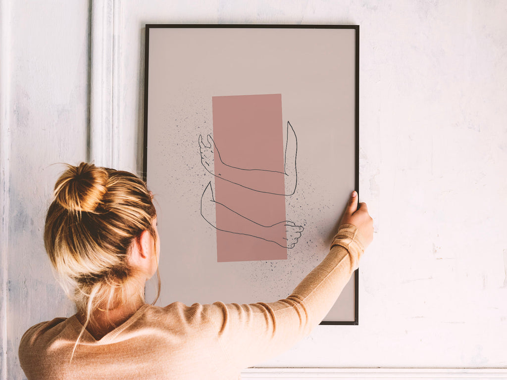 Virtual Hug Art Print