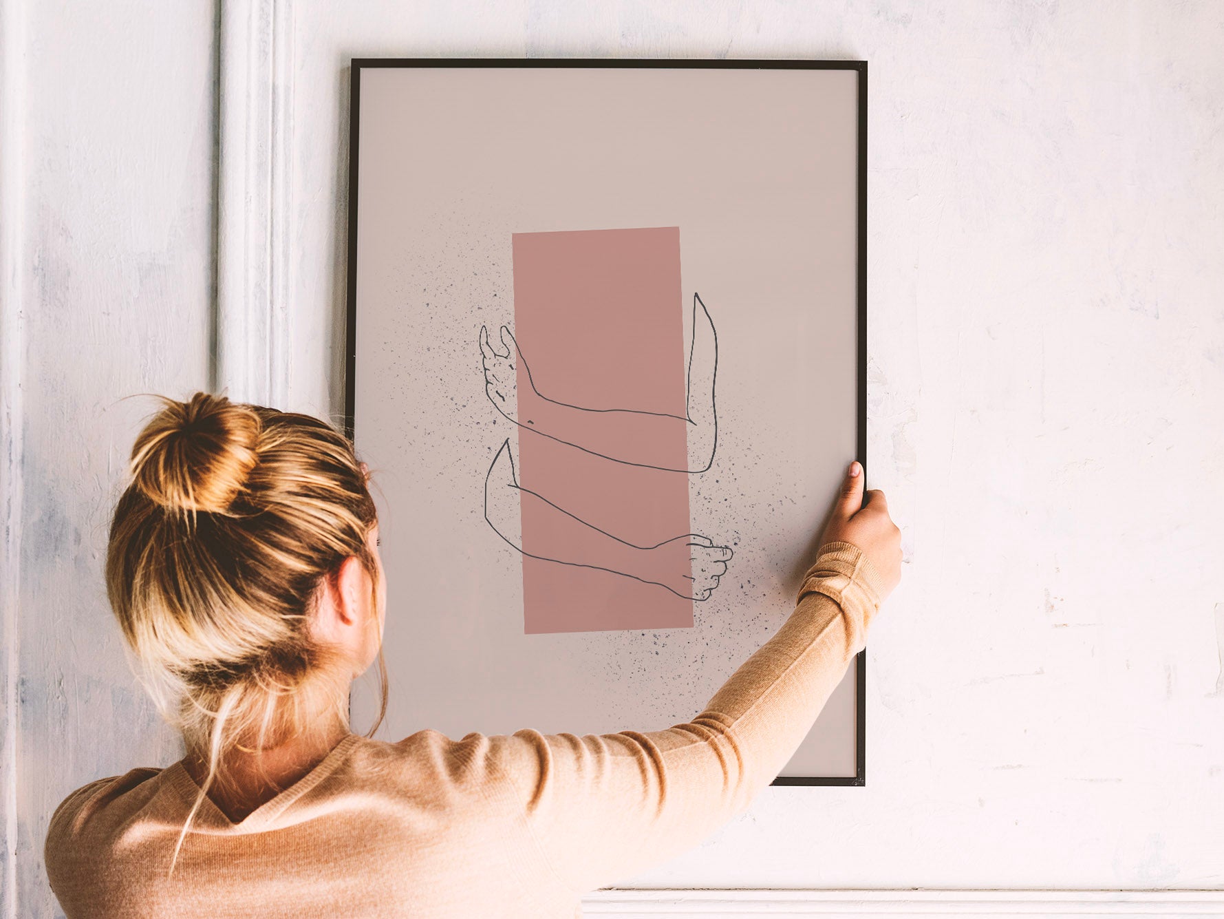 Virtual Hug Art Print