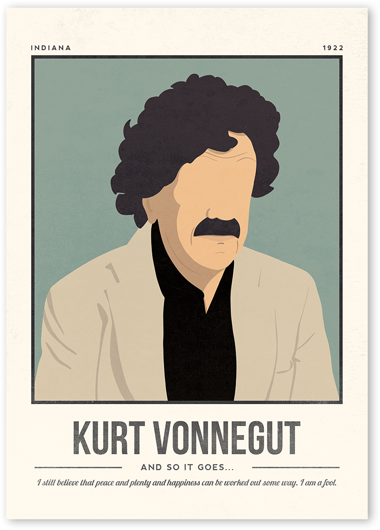 Kurt Vonnegut Art Print