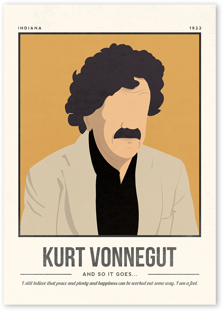 Kurt Vonnegut Art Print