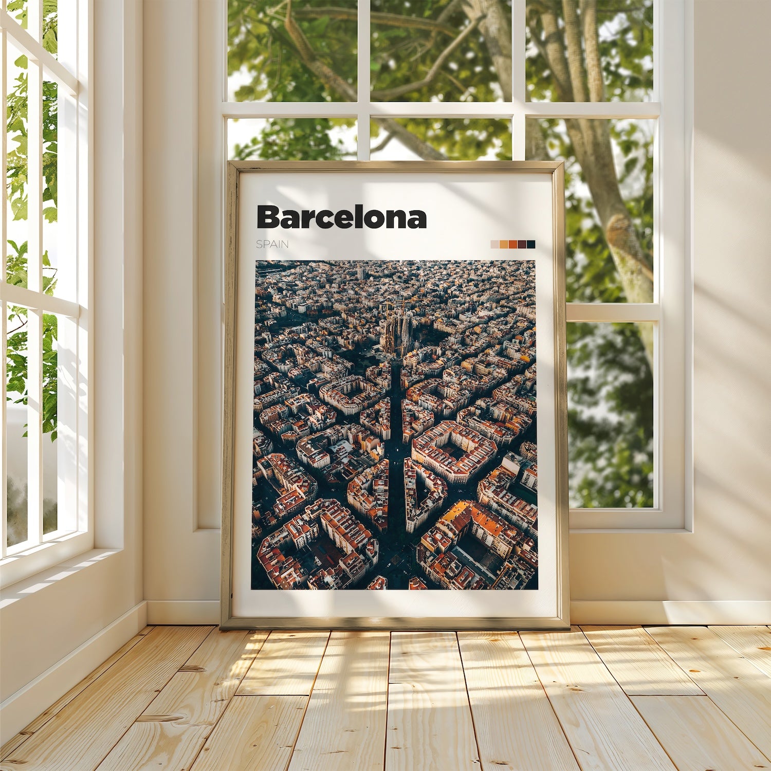 Barcelona City Art Print