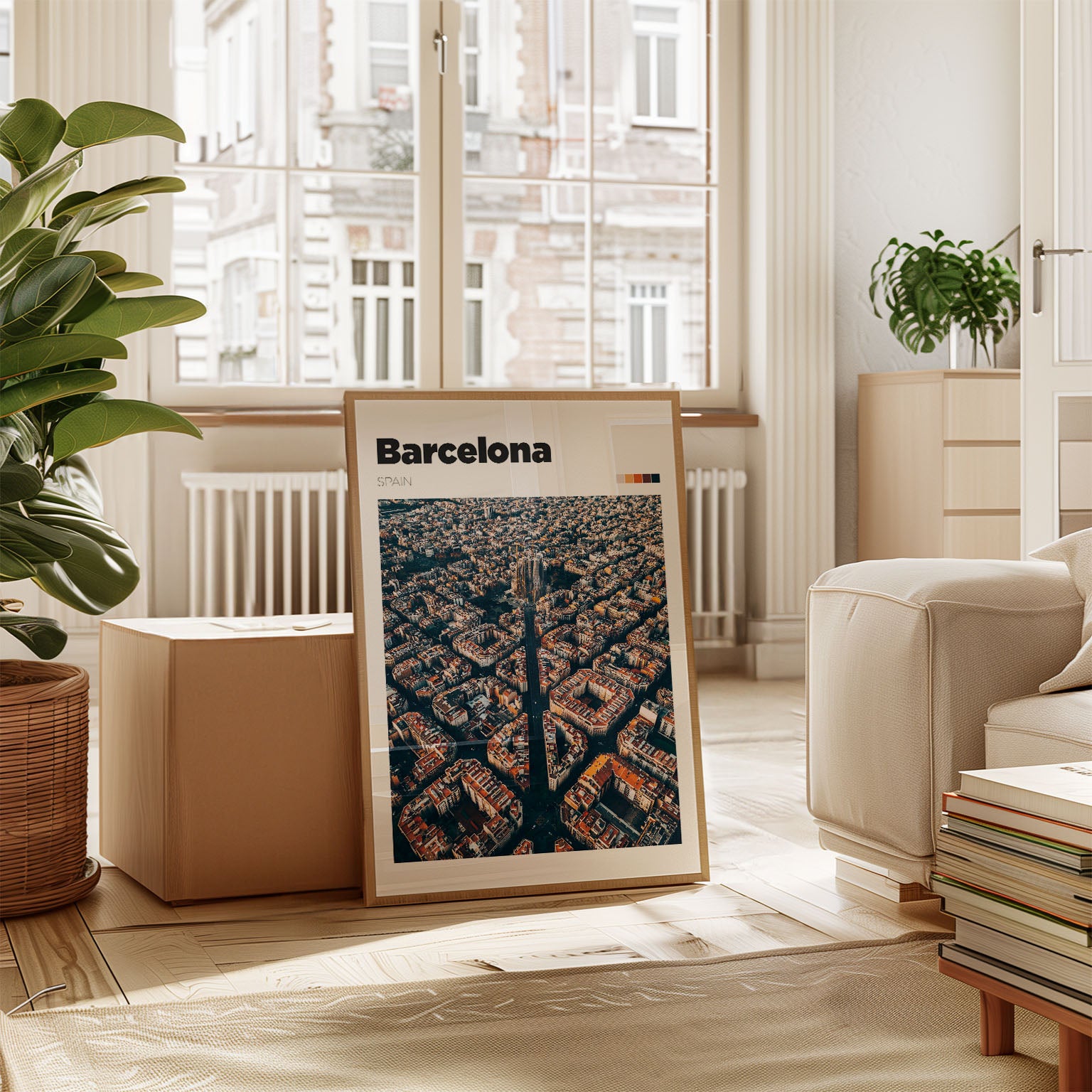 Barcelona City Art Print