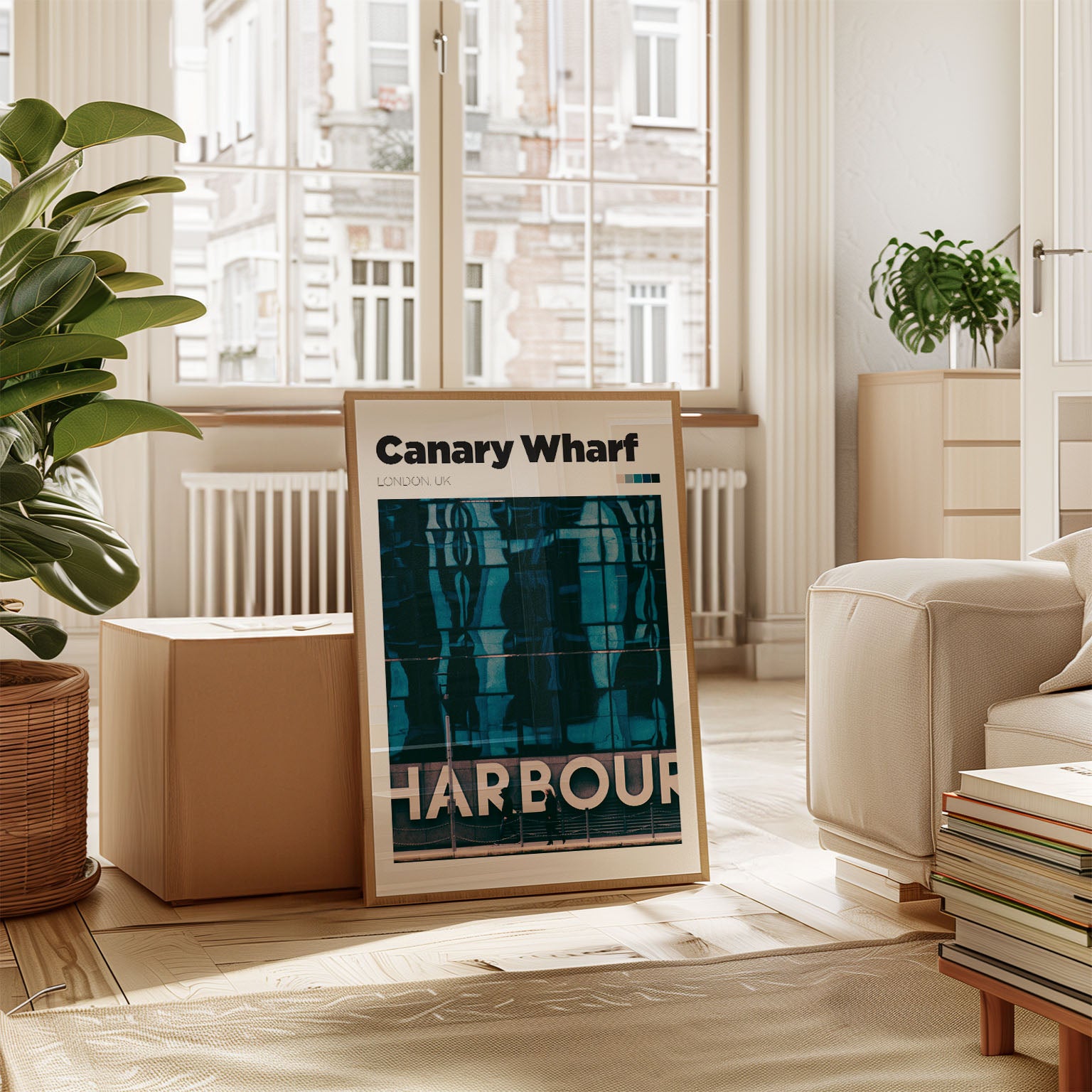 Canary Wharf Harbour Art Print
