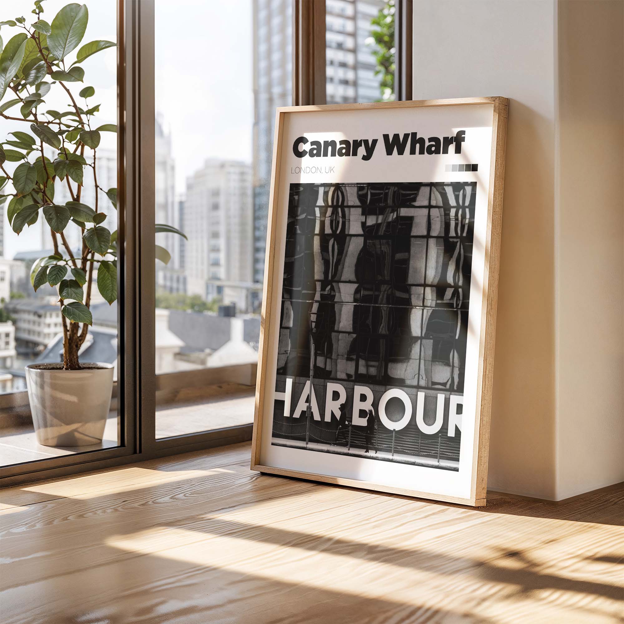 Canary Wharf Harbour Art Print