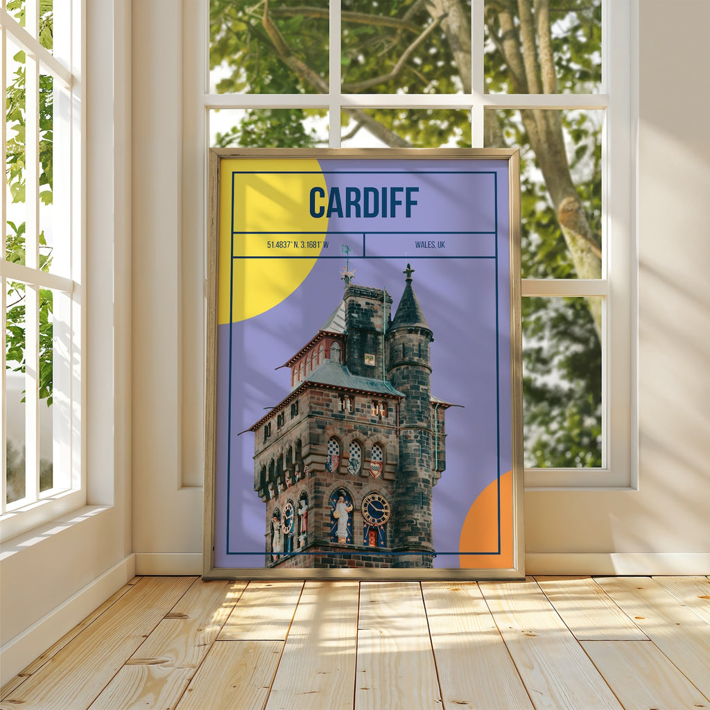 Cardiff Castle Clock Tower Art Print | MMart