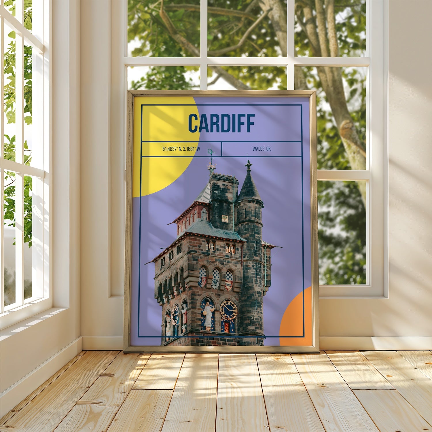 Cardiff Castle Clock Tower Art Print | MMart