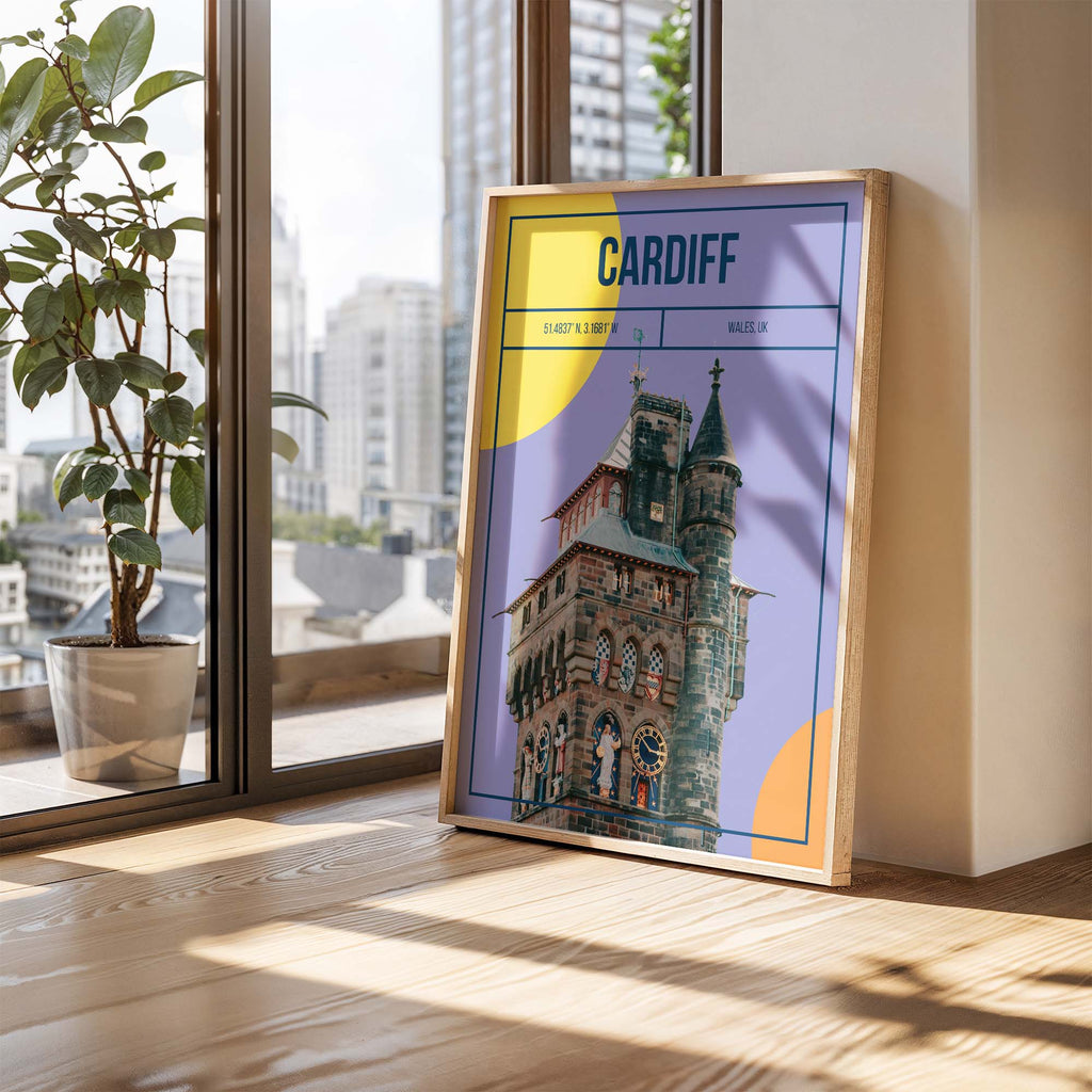 Cardiff Castle Clock Tower Art Print | MMart
