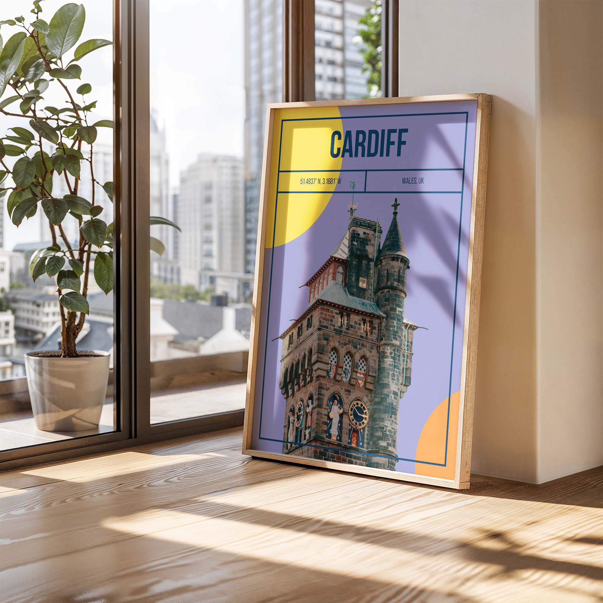 Cardiff Castle Clock Tower Art Print | MMart