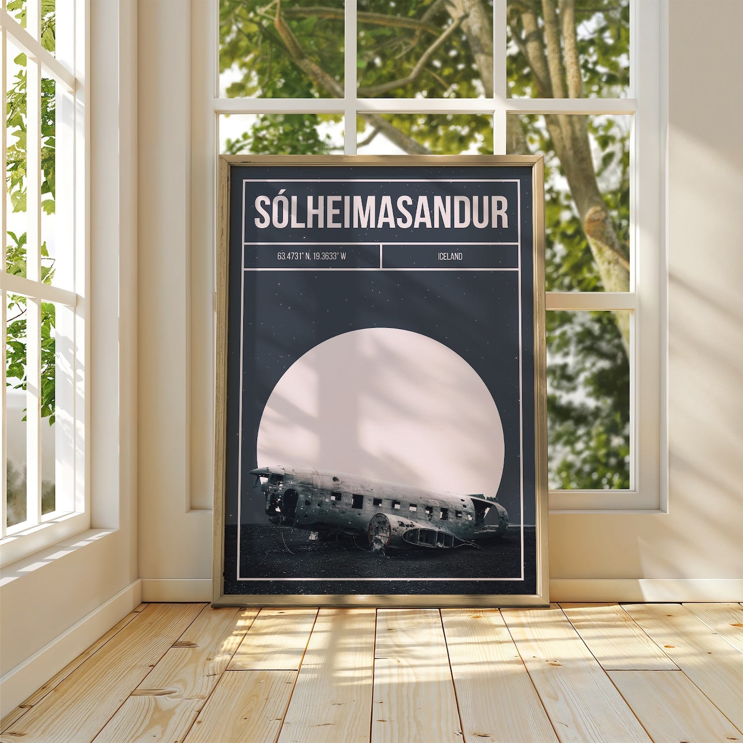 Solheimasandur Art Print | MMart | Nature's Drama Framed