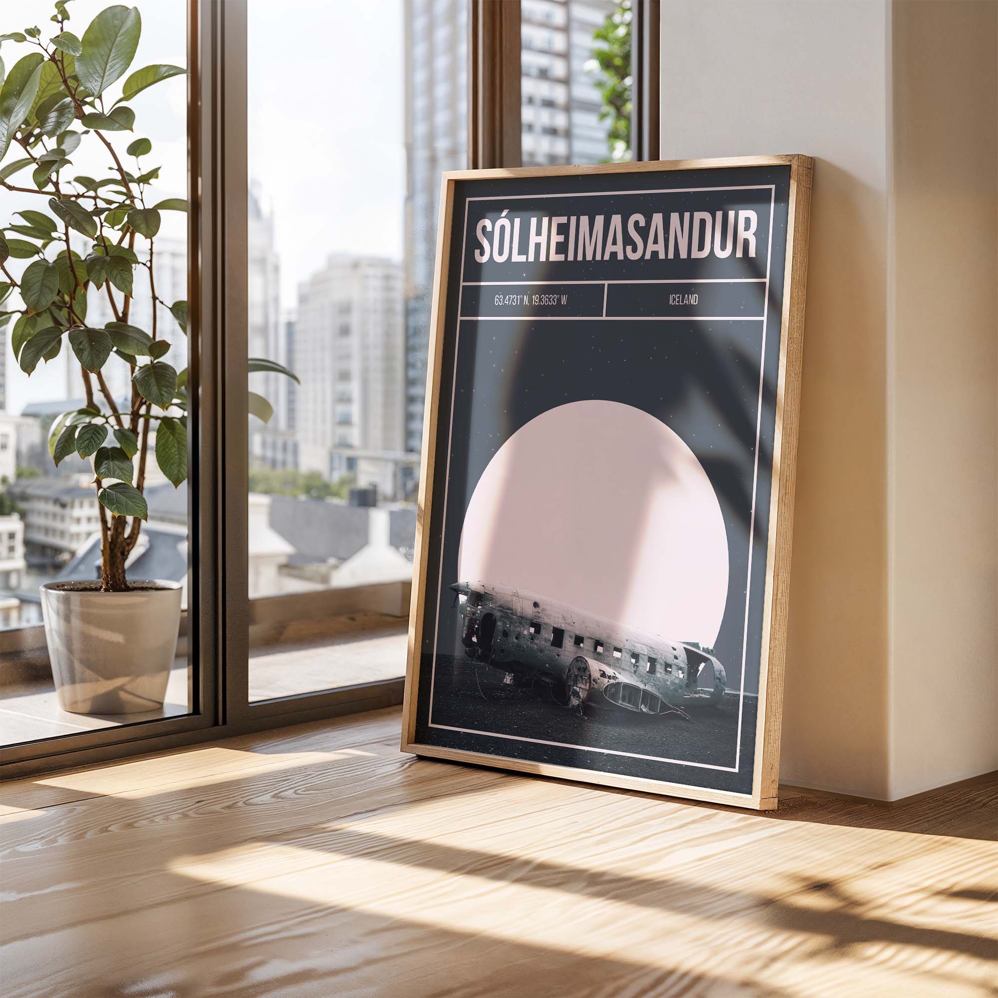 Solheimasandur Art Print | MMart | Nature's Drama Framed