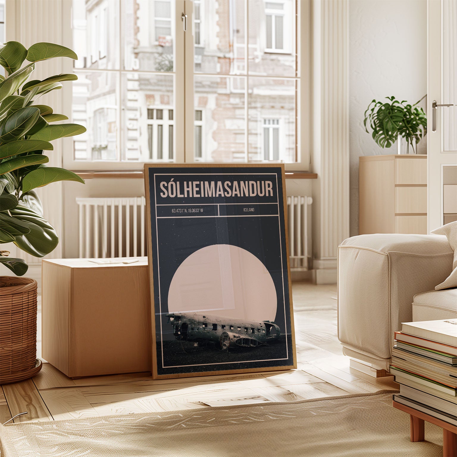 Solheimasandur Art Print | MMart | Nature's Drama Framed