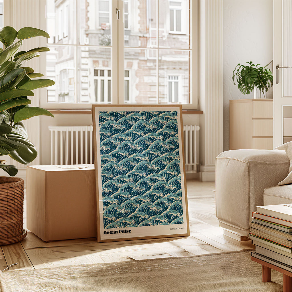 Ocean Pulse Print | The Pattern Gallery Art