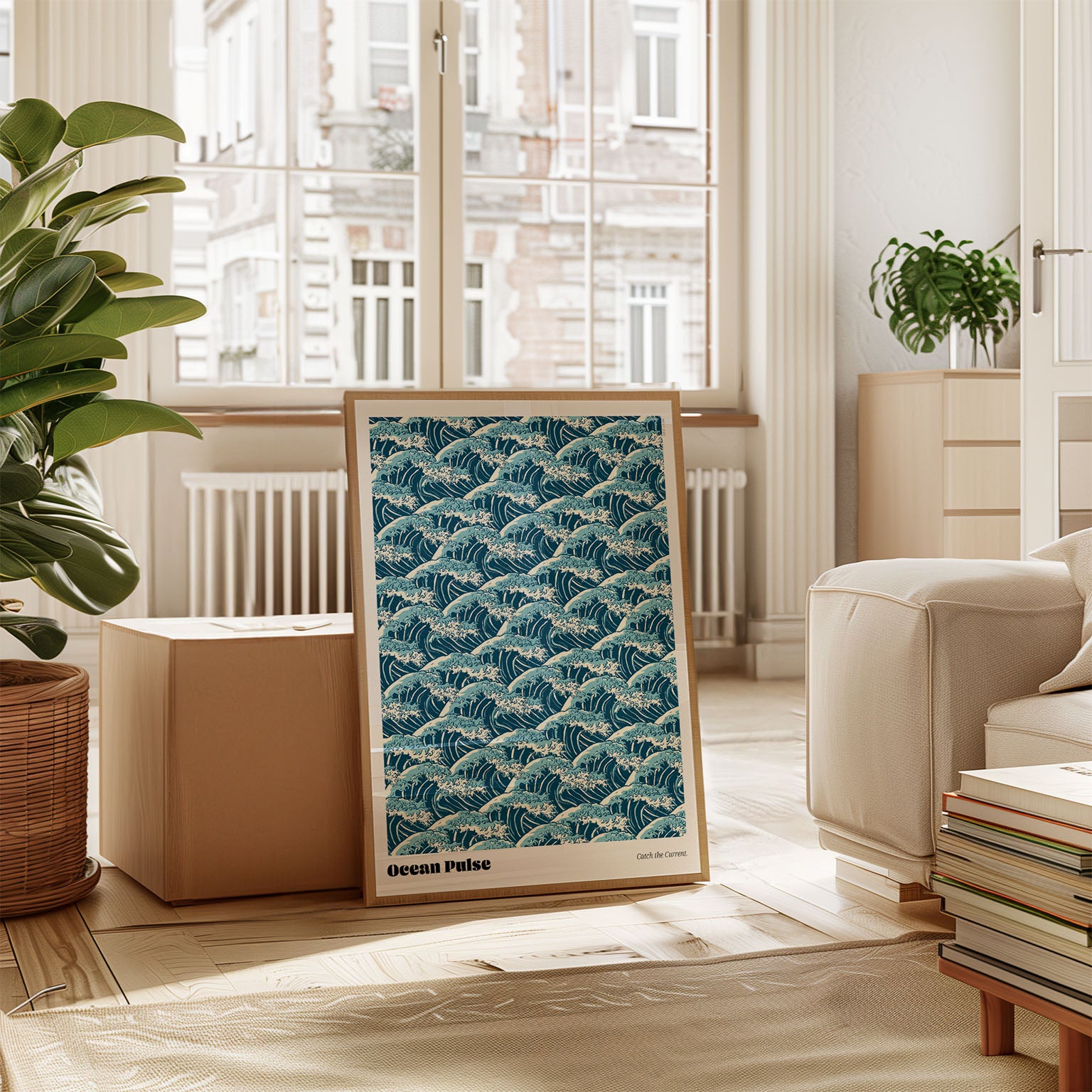 Ocean Pulse Print | The Pattern Gallery Art