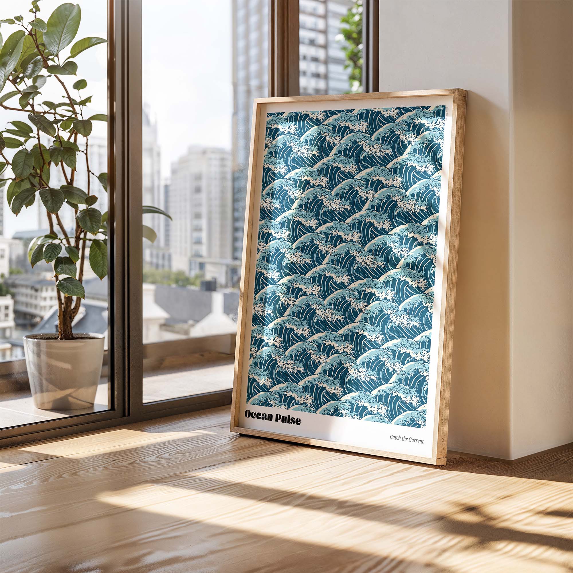 Ocean Pulse Print | The Pattern Gallery Art