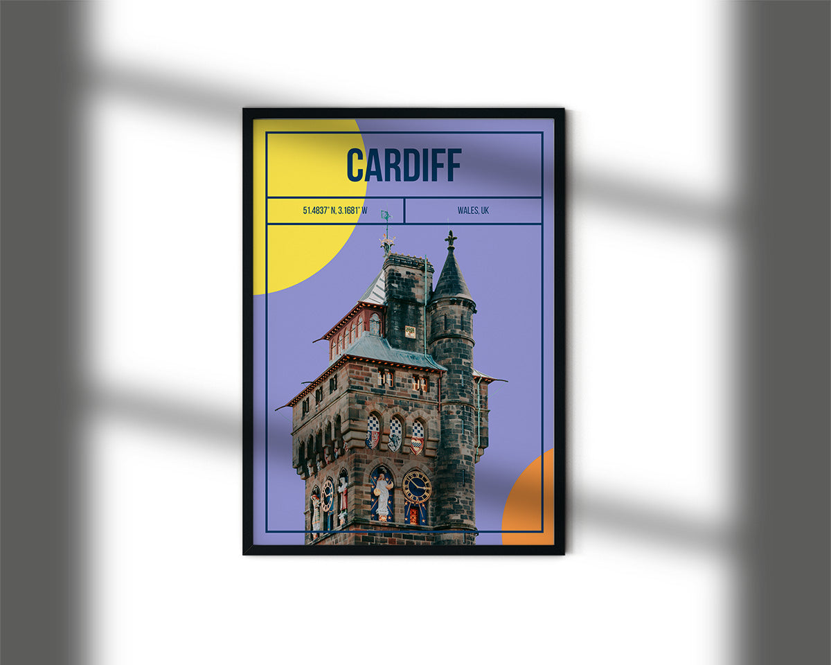 Cardiff Castle Clock Tower Art Print | MMart