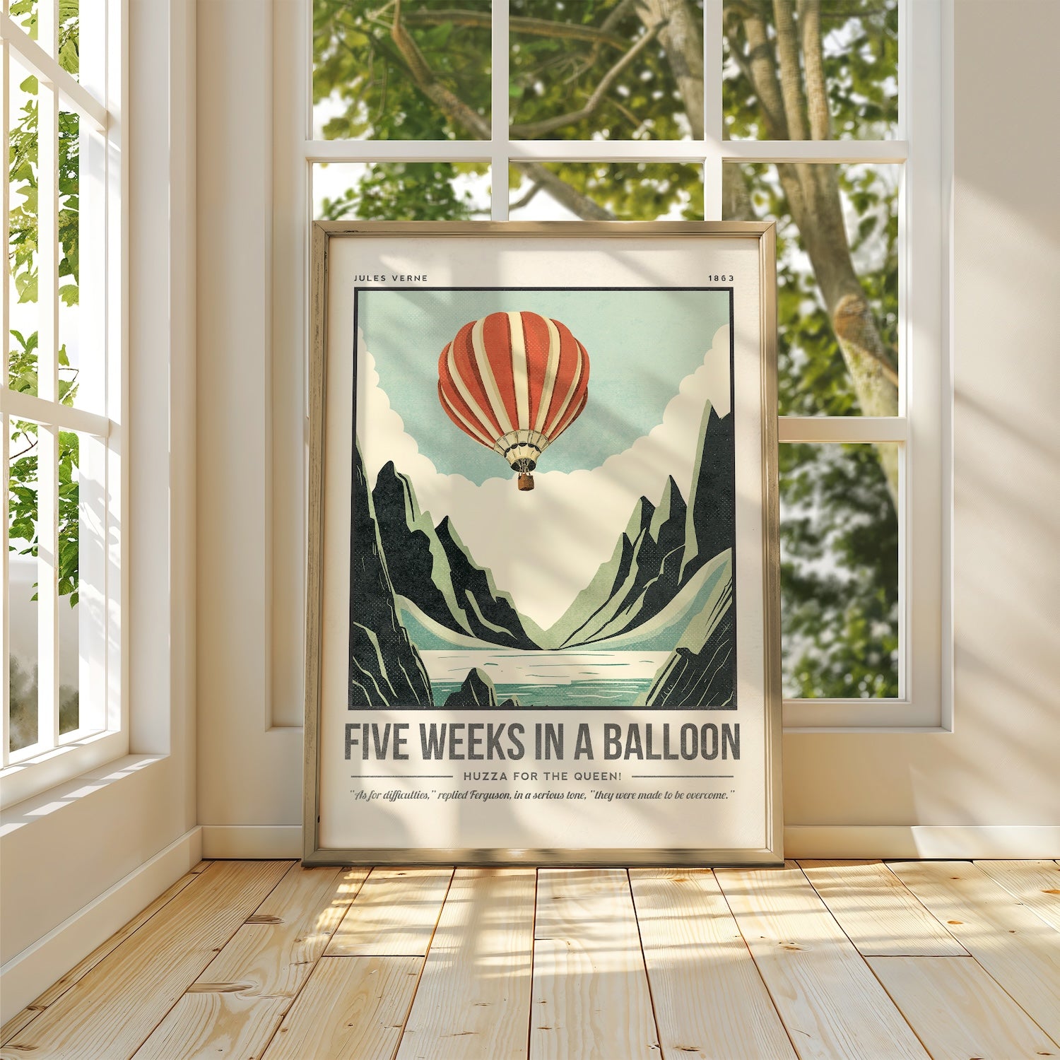 Five Weeks In A Balloon Art Print