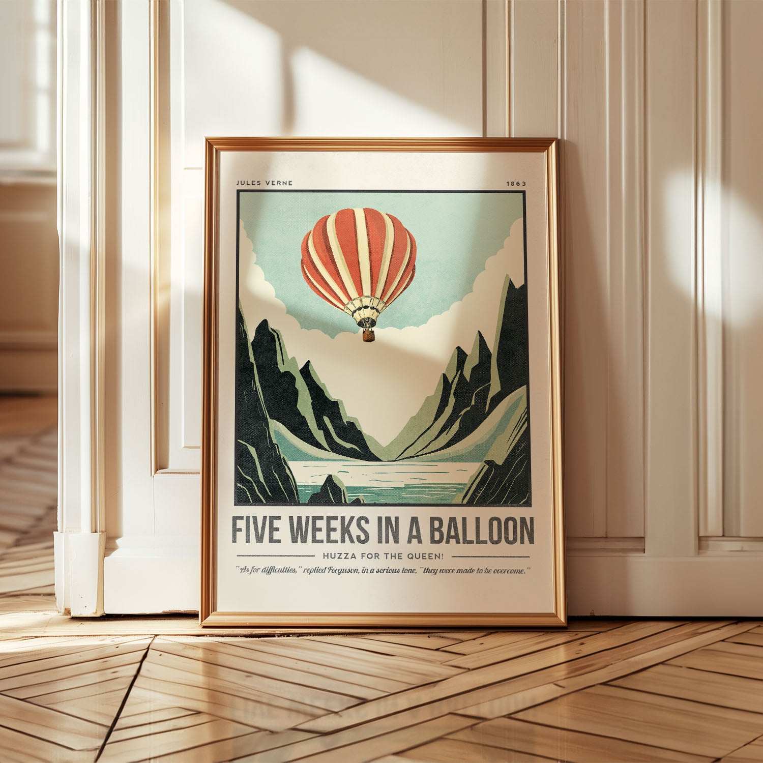 Five Weeks In A Balloon Art Print