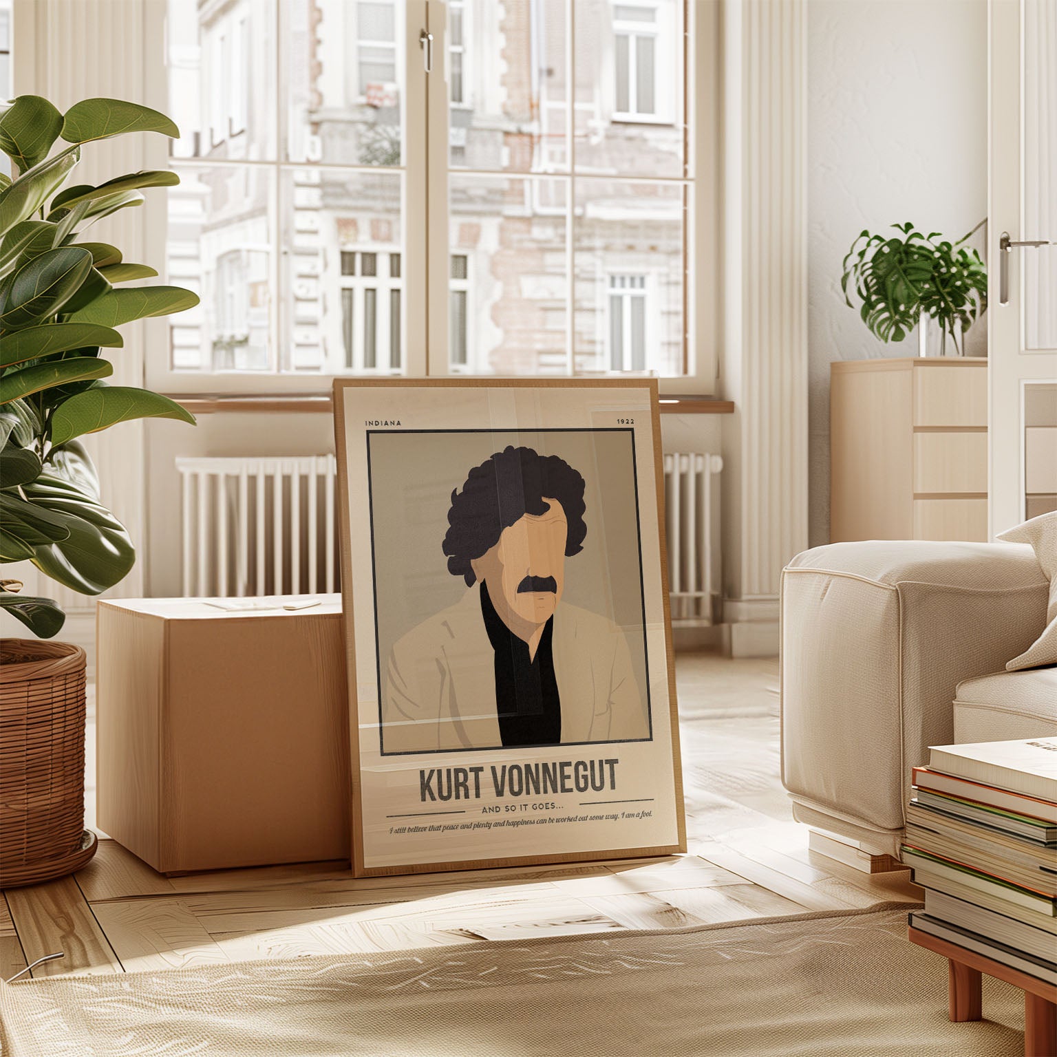 Kurt Vonnegut Art Print