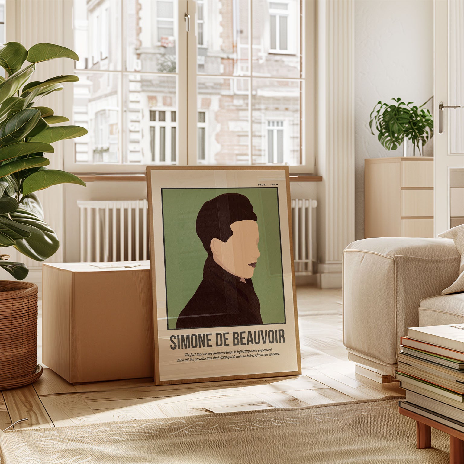 Simone de Beauvoir Art Print